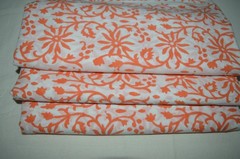 5 Yard Hand Block Fabric Floral Print 100%Cotton NO TARRIF CHARGES 100%✅ZK_200