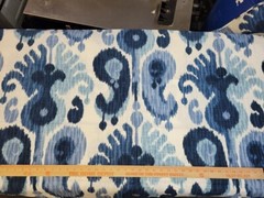 Still Water in Cobalt BTY 54″ Wide P Kaufmann 100% Cotton Slub Duck Ikat