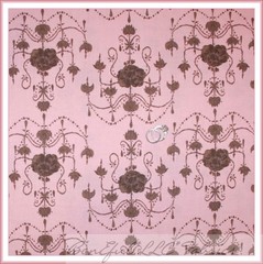 BonEful Fabric Cotton Quilt Pink Brown Flower Shabby Chic BOHO Summer SALE SCRAP