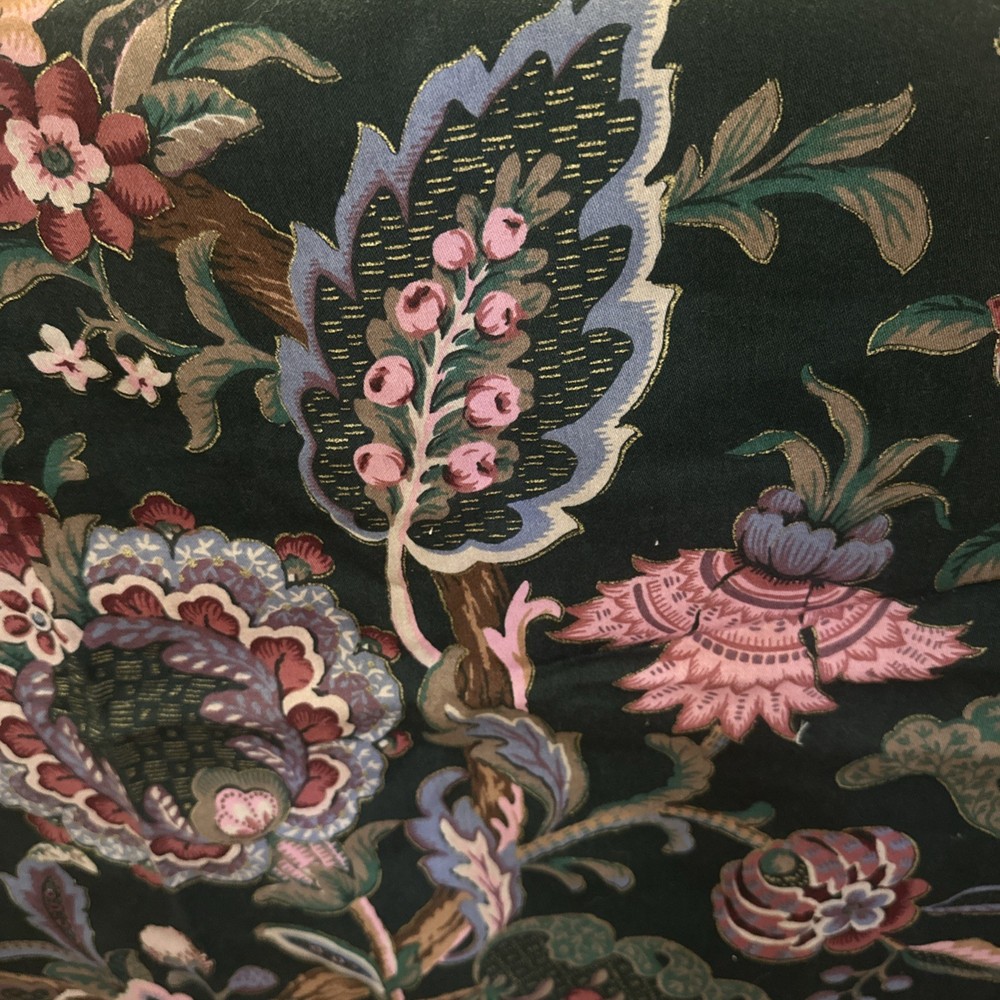 STANLEY KING STUDIO screen print Floral Fabric -1 Yard -Jaco Bean