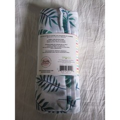 New Precut 2 Yards Green/White Tropical Leaves Fabric 58″x72″ Polyester/Cotton
