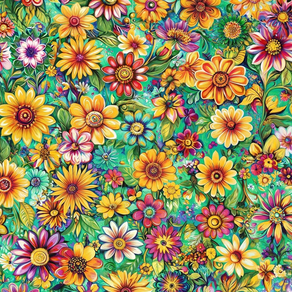 45-inch Marshall Dry Goods Groovy Garden #3 Cotton Quilter’s Fabric By the Yard