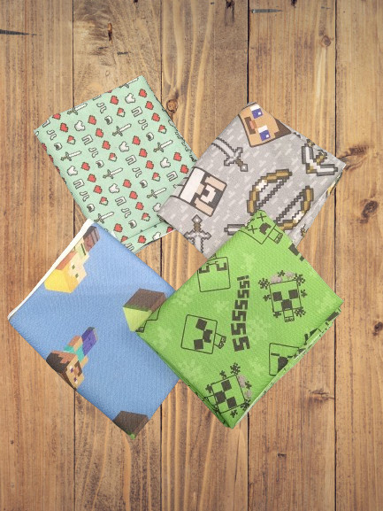 4 Fat Quarters – Assorted Minecraft Fat Quarter Bundle
