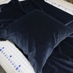 Fabric By The Yard Midnight Blue Mohair Velvet Lustrous Sheen 51” See Descriptio