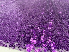 3mm Fabric Material Sequins Glitter Pailletes 120cm Wide Sparkling PURPLE Sequin