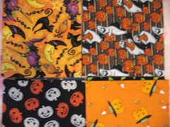 Fat Quarters FQ cotton bundle of 6 lot HALLOWEEN NOVELTY PRINTS 18X22″ pressed B