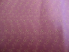 Cotton Fabric Light Purple with Single Border White Floral BTY X 44