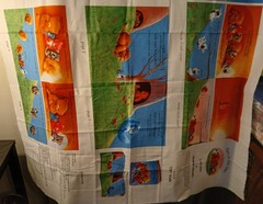 CUT AND SEW Fabric Panel TEN IN THE DEN FABRIC BOOK John Butler # 7307