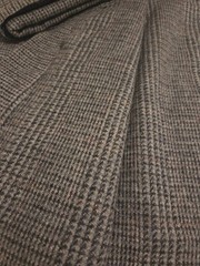 100% Wool Gray Plaid Fabric/Pillows, Crafts, Home Dec USA Made BTY