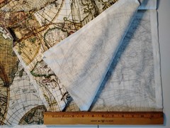 Fabric 108” Wide Cotton Quilt Backingfrom Windham by the Yard – Old World Map