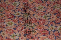 3.5 yards cotton quilting fabric PEACH MAUVE BLUE SAGE FLORAL country cottage