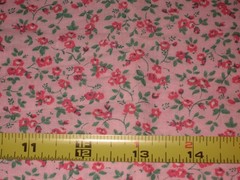 Vintage Pink and Green Peter Pan Calico 2 yards 22″