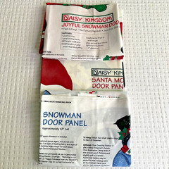 VTG 90s Daisy Kingdom Santa Moose Joyful Snowman Door Panels Cut N Sew Lot of 3