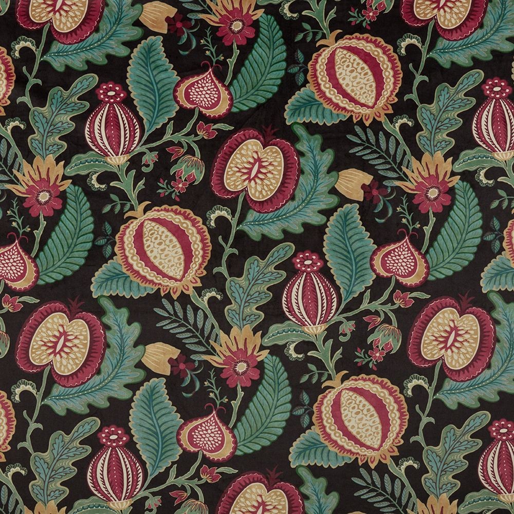 iLiv Velvet Curtain Fabric 2.3 Metres Cantaloupe Ebony Upholstery Cushion Blind