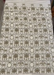 Ivory Gold Brown Silk Chiffon Fabric 40”Width Sold By The Yard