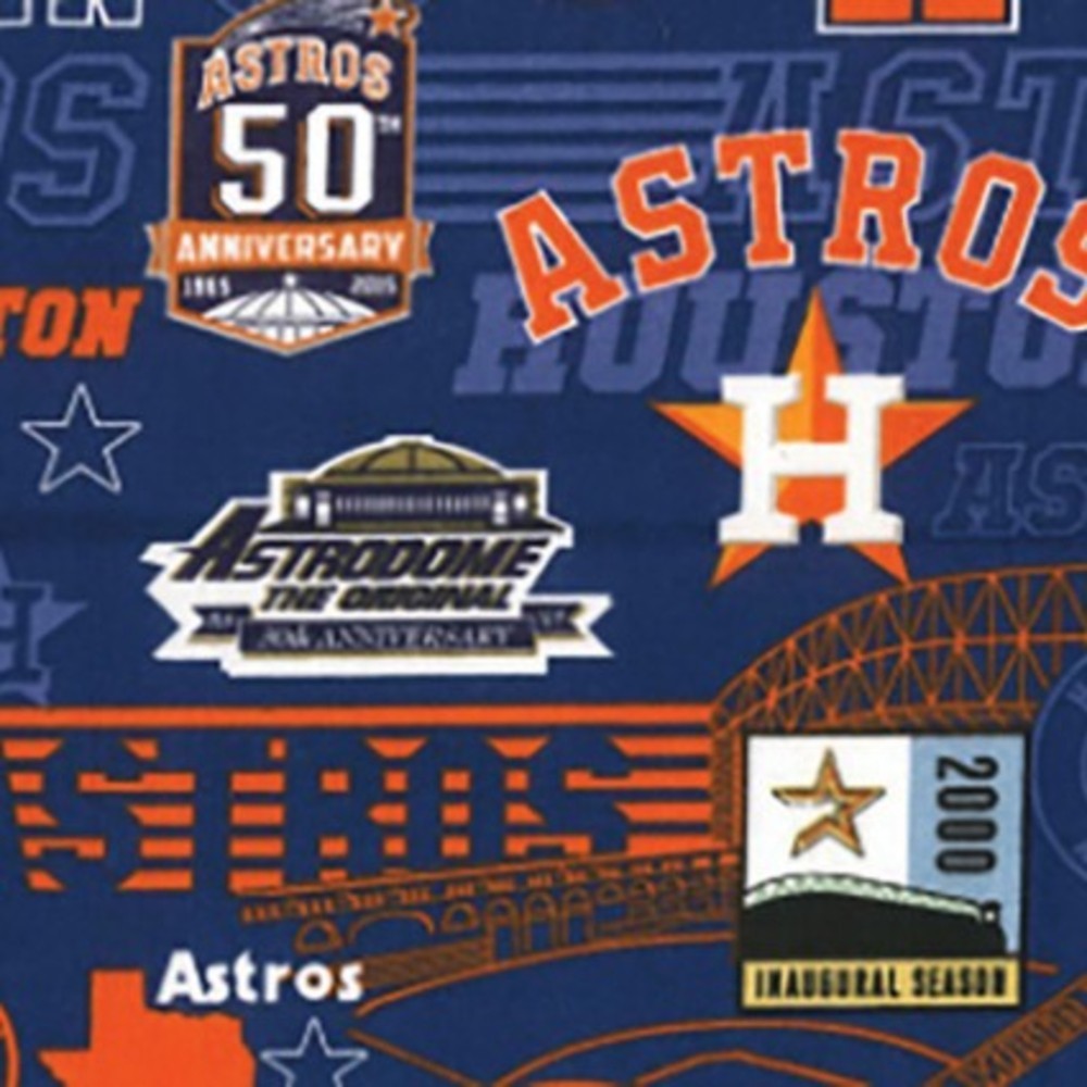 Houston Astros 50th Anniversary MLB American League West Cotton Fabric