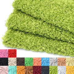 Grass Green Curly Teddy Fleece Faux Fur Fabric 36″ X 59″ | Soft Fluffy, Stretch