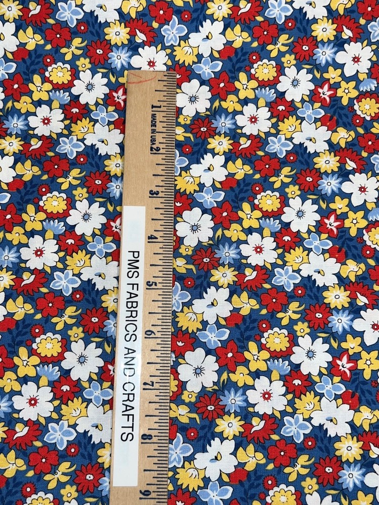 Moda 30s Playtime 100% cotton fabric LAST YARD 36×44 Floral Flowers 23370 18