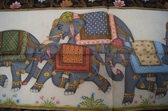 LOT (2) Traditional Indian Painting on Silk 30×14 & 14×10 Mughal Rajasthani C213