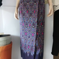 Thai Silk100% Natural Dark Blue Hand Woven Cloth High Quality Textile (2 Yards)