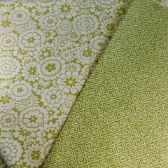 Green Decorator Fabric Mill Creek, Cotton Floral Geometric 2.33 Yards Decor NEW
