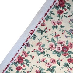 VTG Waverly Fairhaven Bright Floral Fabric 6.5 Sq Yards Cotton Cottage Shabby