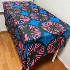 Marimekko Appelsiini Clothing Fabric Orange Pattern 108x149cm Wrinkled Used