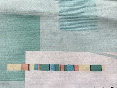 Atomic Mid century Modern Fabric Square Greens 30”X 30” Great for A Pillow