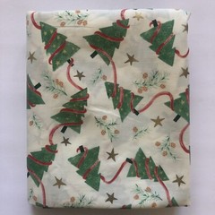 New 4 yd 2″ Holiday Christmas Tree Star Pinecone Ribbon Cotton Quilt Sew Fabric