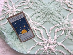 creamy jade green vtg chenille bedspread fabric 17″ x 25″ quilt material