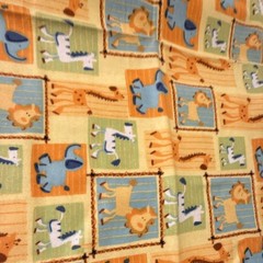Multicolor Mixed Animal Print Baby Children Flannel Fabric 42×72