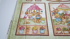 Farmer’s Market Panel 23×42 Kelly Mueller P&B Textiles Bunny Teddy Bear