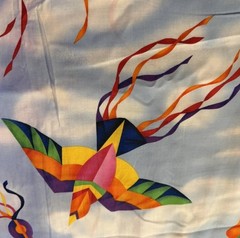 Springs Industries Multicolor Kites Birds Fish Butterfly 44” BTY