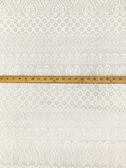 Ivory Floral Medallion Lace Heart Fabric Special Occasion By the Yard