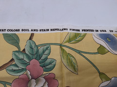 3 yd Kaufmann Large Floral Fabric Cotton Upholstery Weight 55 inches wide Yellow