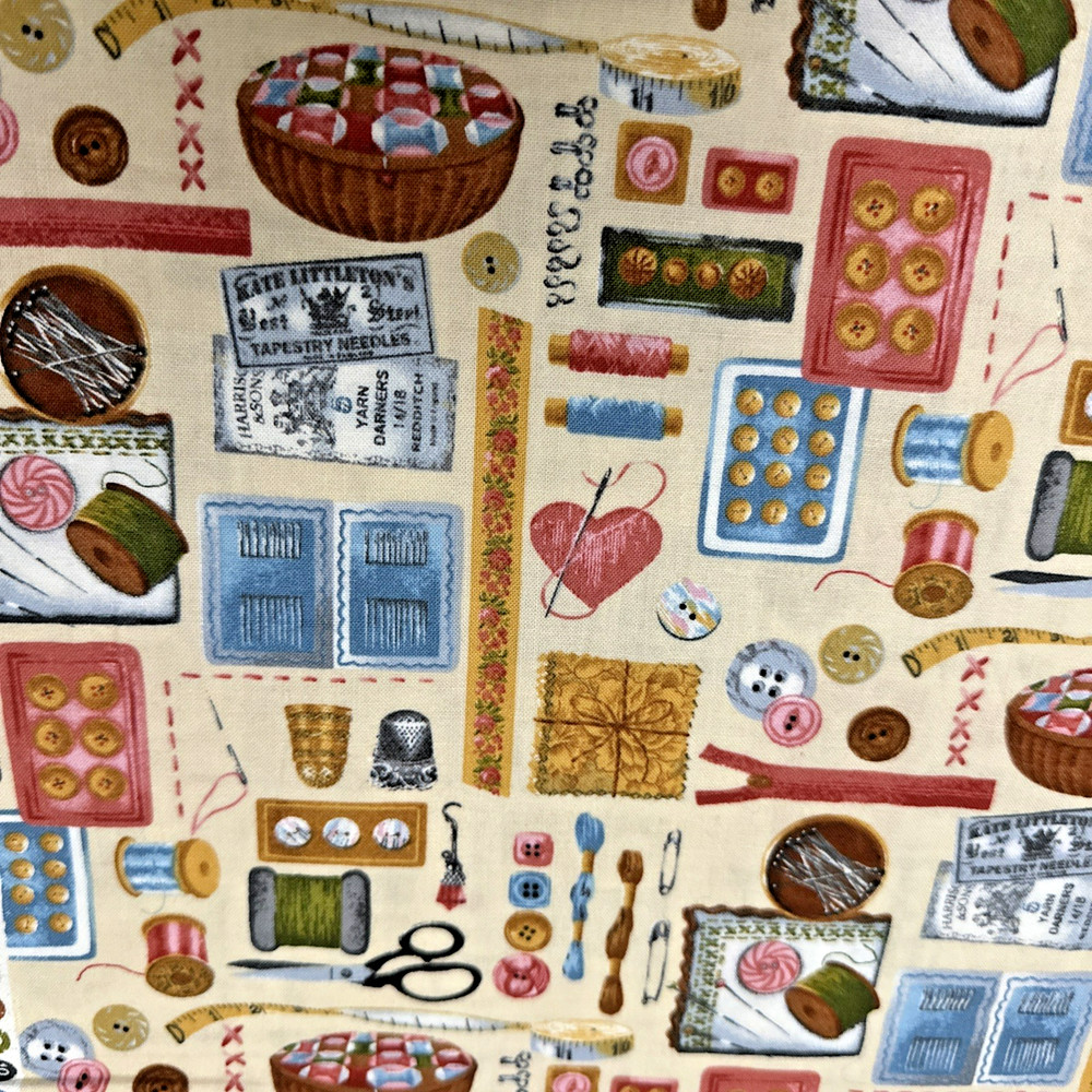 ALX VINTAGE COUTURIER Quilting Sewing fabric 54″ x 43″ ~ 1.5 yards