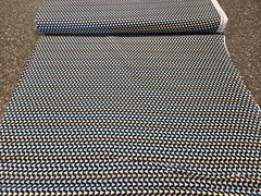 Star Bright BTY P&B Textiles Pastel Flag Stripe on Navy Blue