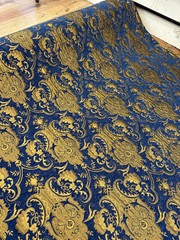 Drapery and Upholstery Chenille Fabric By the Yard Elegant Damask Pattern 58″ w