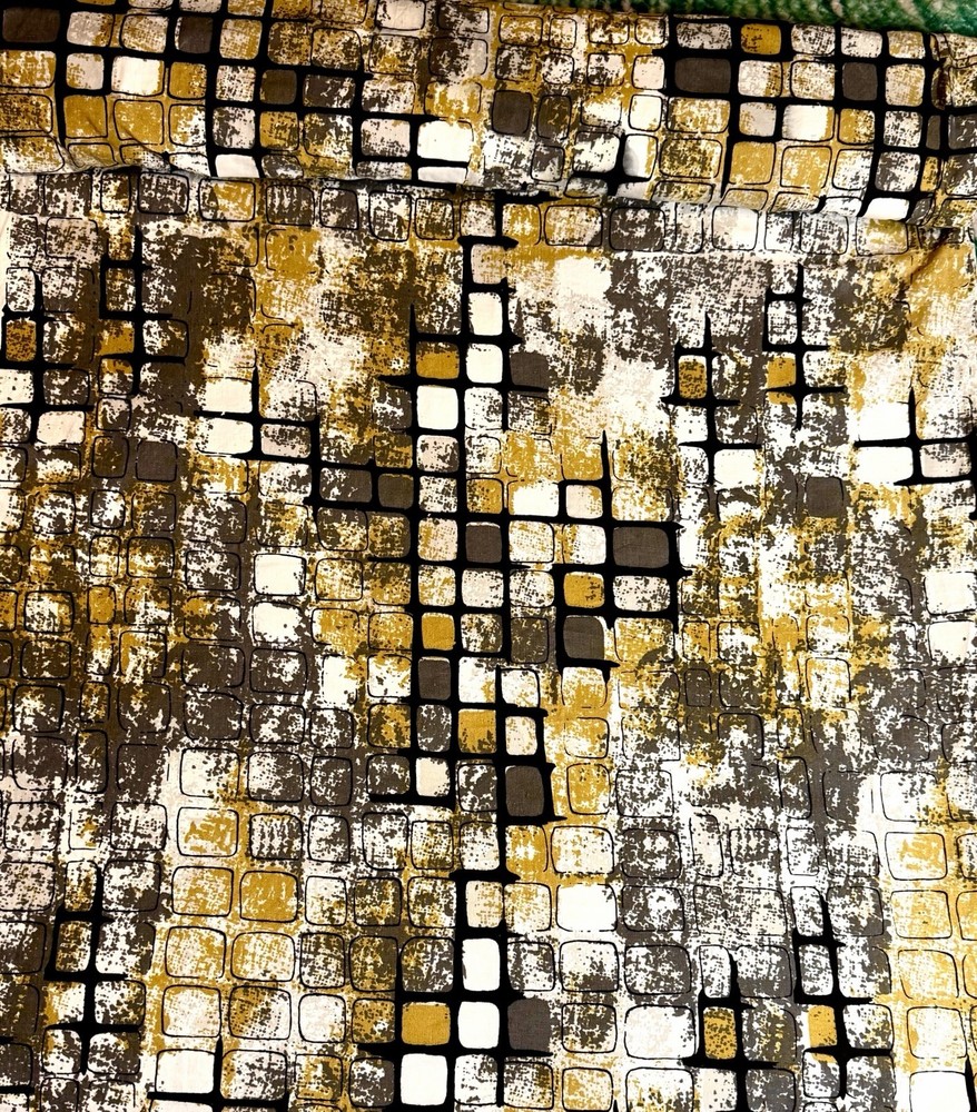 New Upholstery Fabric 4.5 Yards x 54”W. Black, Gray & Gold