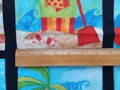Shore Thing Quilt Fabric 3.5 Yds x 43″ Squares Art by Bernie Beach Summer Cotton