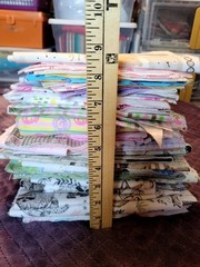 Lot of Cotton Flannel Fabric Scraps Quilt Crafts 2lbs 6oz Novelty Children Baby
