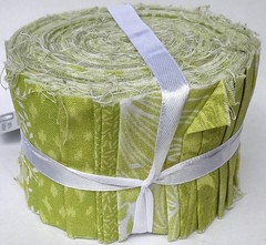 NEW Jo-Ann Quilting Cotton Fabric Roll – 20 2.5″ x 42″ Strips – Green Blender