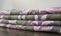 Indian Gray Curtain & Dressmaking Cotton Fabric Floral Curtains Fabric 7 Yard US