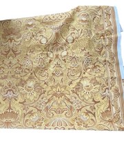 Brunschwig Fils Fabric 10 Yds Jacobean Ornate Baroque Floral Gold Accents 1996
