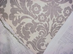 1-1/2Y Waverly Essence Dove Grey French Gothic Linen Print Upholstery Fabric