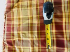 Lee Jofa Burgundy Dupioni Silk Fabric – Small Checked Pattern – Designer Textil