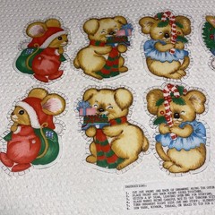 Vintage Santa’s Helper Fabric Panel Pre cut Dolls Christmas Ornaments Cut & Sew