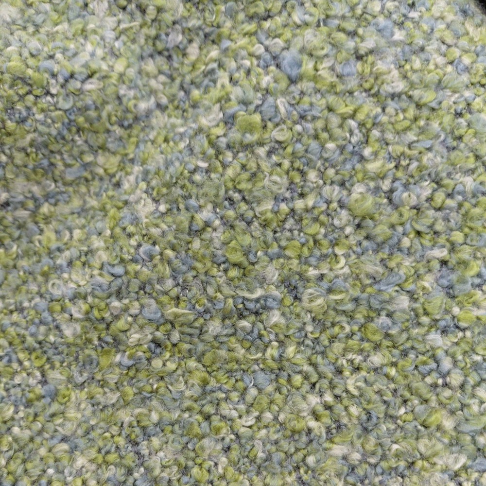 2 Yards Boucle in Shades Of Green And Steel Blue Upholstery Fabric. #52