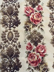American Folk Fabric Historic Cotton 2006 KU-1006 Renaissance Rose 54” Wide