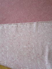 Peach Clay Terracotta Velvet Fabric with design Grid